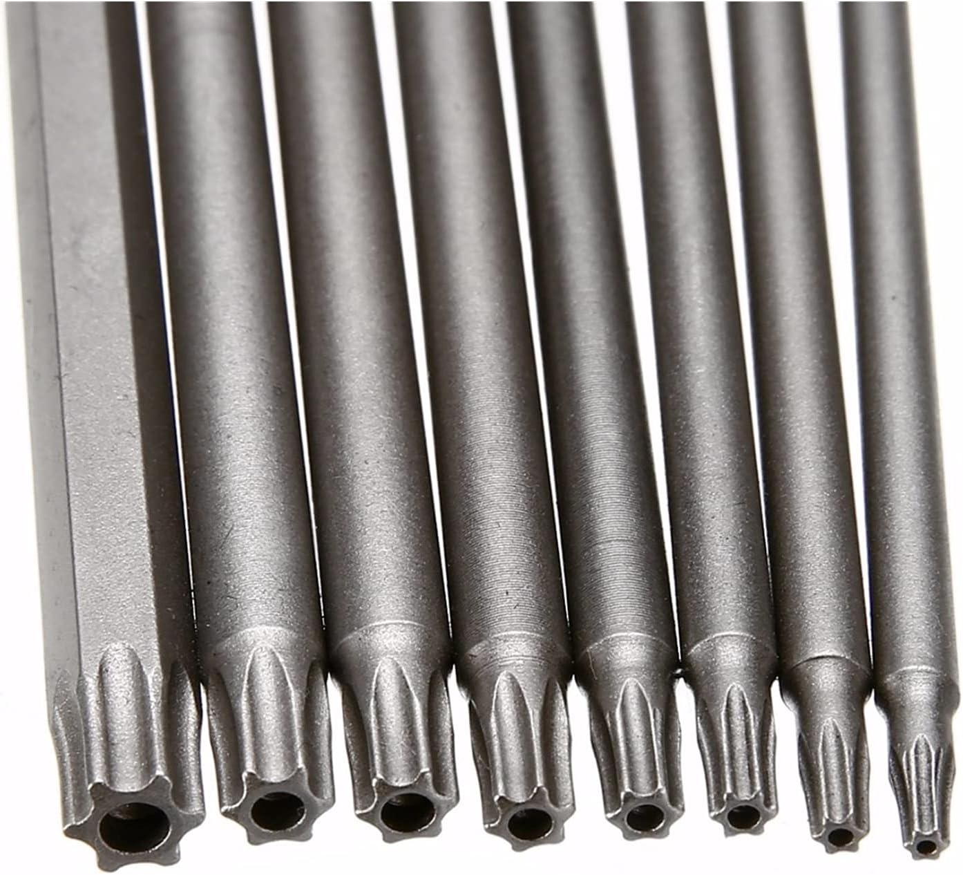 Home Improvement Repair Screwdriver Tool 8pcs Magnetic Torx Screwdriver Bit Set 150mm Long Steel Electric Screwdriver Tool T8/T10/T15/T20/T25/T27/T30/T40