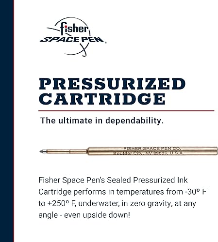 Miniatura 2 de Fisher Space Pen Recambio de cartucho presurizado de punta fina, tinta azul, 1 paquete