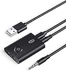 TaoTronics Bluetooth 5.0 Transmitter/Receiver, 2-in-1 Wireless 3.5mm Adapter (aptX Low Latency, 2 Devices Simultaneously, for TV/Home Sound System/Nintendo Switch)