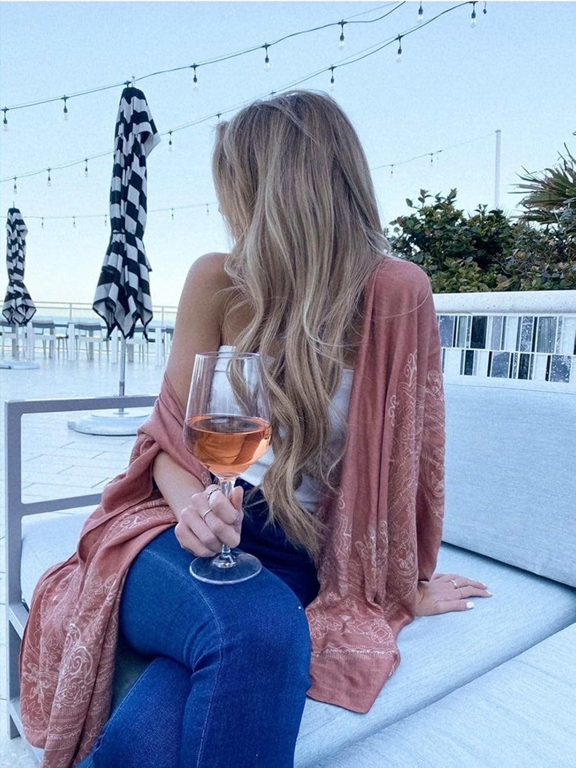 Spicy Sandia Kimonos for Women Floral Beach Cover Up Loose Swimsuit Bathing Suit Coverup Cardigan for Summer Swimwear - Image 7