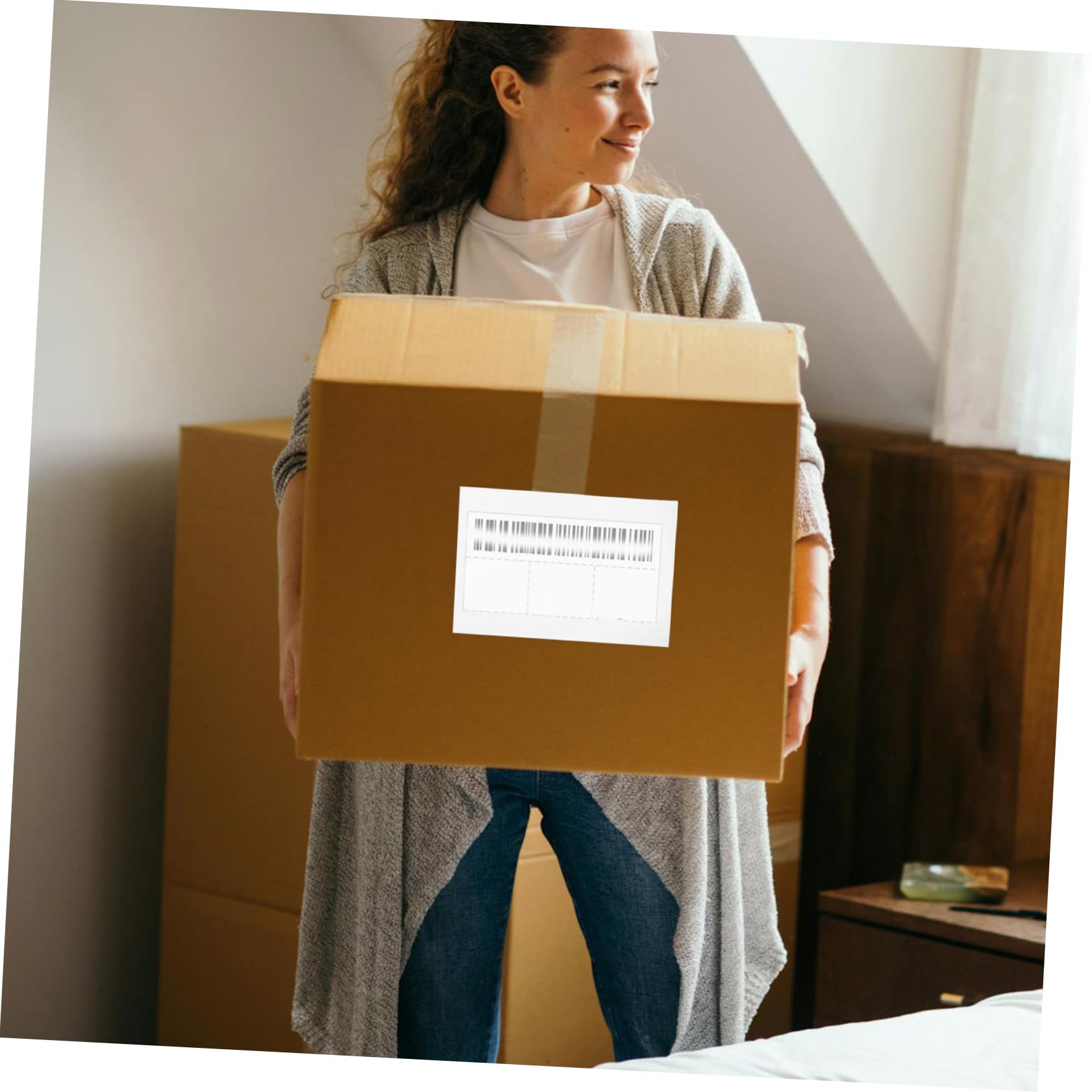 100 Selbstklebende Transparente Versandetikettenhüllen aus Pe für Lagerung