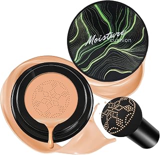 CAHIUYOA Mushroom Head Air Cushion CC Cream BB Cream Mushroom Head Foundation Full Coverage Foundation Makeup Long Lasting Moisturize Matte Concealer - 03 Medium