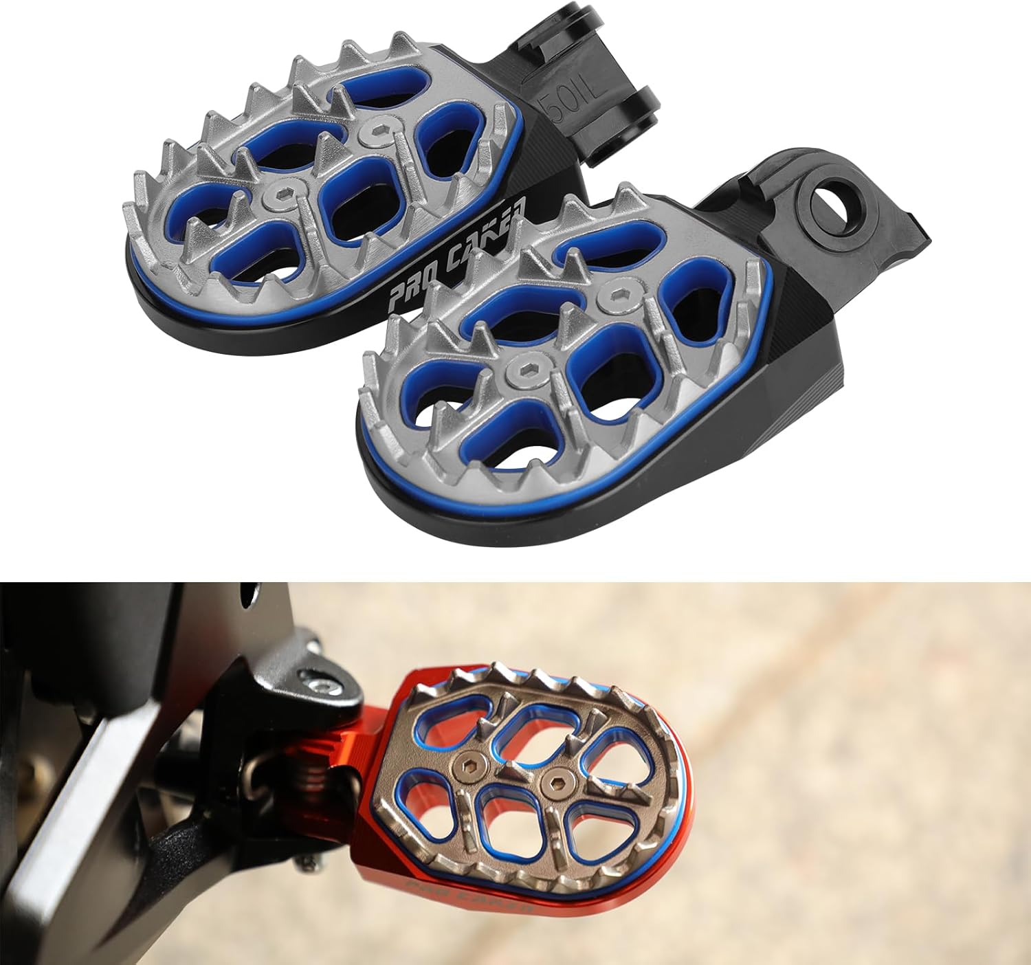 PRO CAKEN CNC Dirt Bike Doubledeck Footpegs Rest Pedal