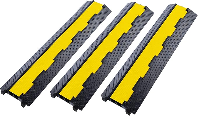 SDLDEER Kabelkanal Boden Flach - 2m PVC Kabelbrücke Boden, 3 Bodenkanal Für Kabel, Bodenkabelschutz Zuschneidbar Boden Drahtabdeckungen für Haus, Büro, Werkstatt, Lager SDLDEER Kabelkanal Boden Flach - 2m PVC Kabelbrücke Boden, 3 Bodenkanal Für Kabel, Bodenkabelschutz Zuschneidbar Boden Drahtabdeckungen für Haus, Büro, Werkstatt, Lager