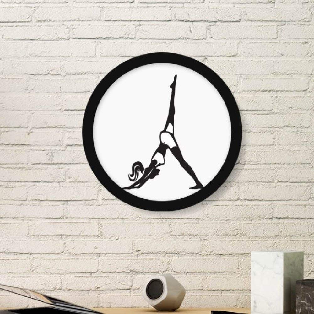 Stickers muraux medium noir yoga fille pour retrouver l'équilibre et la sérénité