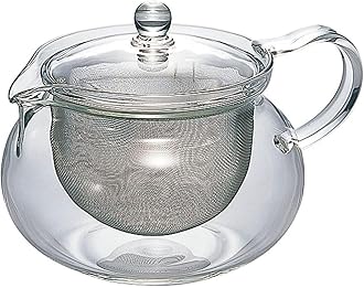 (ハリオ) Chacha Teapot Round, Usable Capacity: 23.7 fl oz (700 ml), Heat Resistant Glass, Gift Present CHJMN-70T