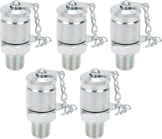 5Pcs Hydraulic Testing Adapter,Test Coupling Adapter Pressure Measuring PT PPT with Advanced Structure for Hydraulic systems (NPT1/4)
