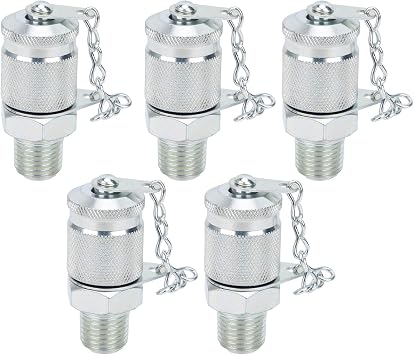 5Pcs Hydraulic Testing Adapter,Test Coupling Adapter Pressure Measuring PT PPT with Advanced Structure for Hydraulic systems (NPT1/4)