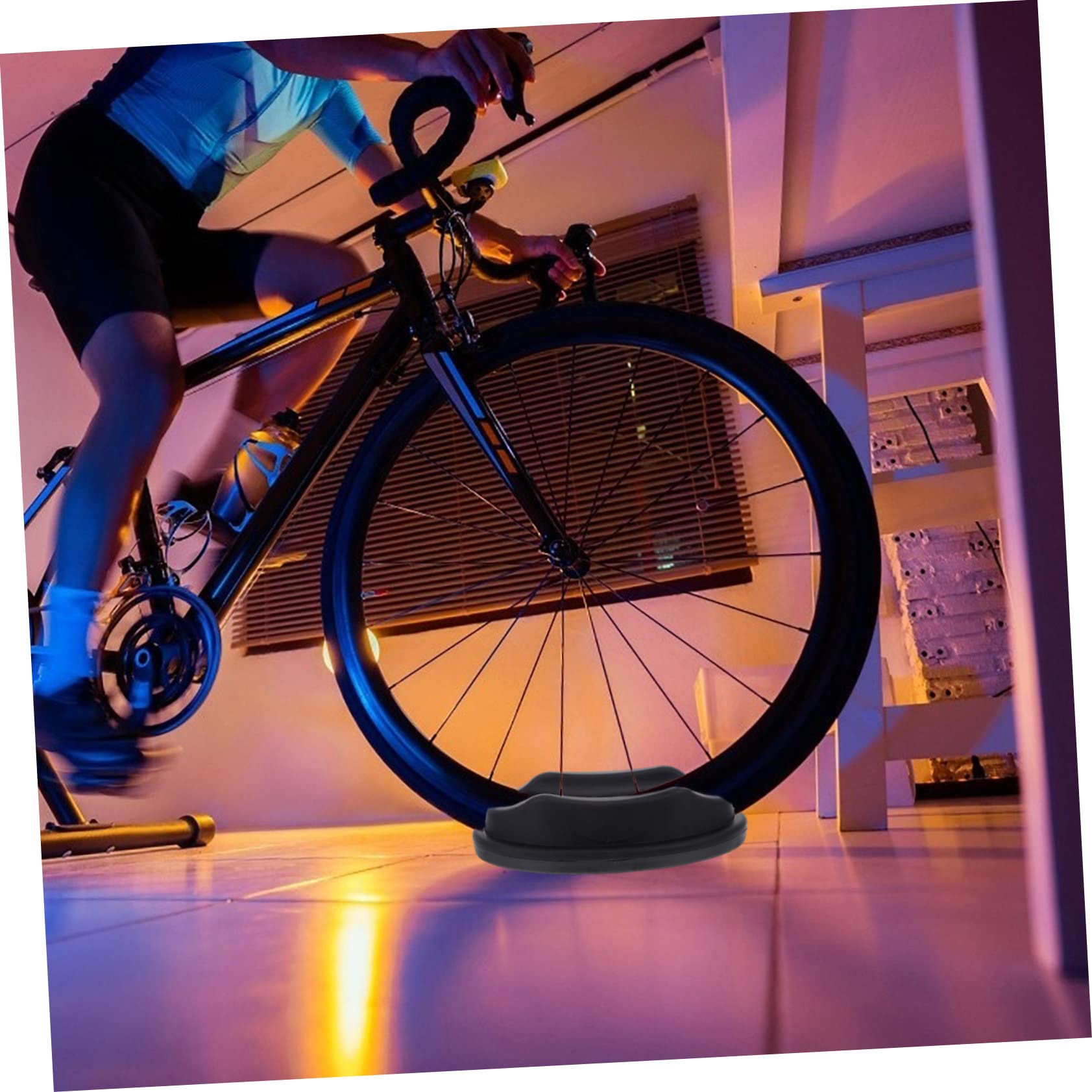 BRIGHTFUFU 2pcs Bike Front Wheel Riser Block for Indoor Trainer Bike Wheel Stabilizer Pad Anti-Slip Feet