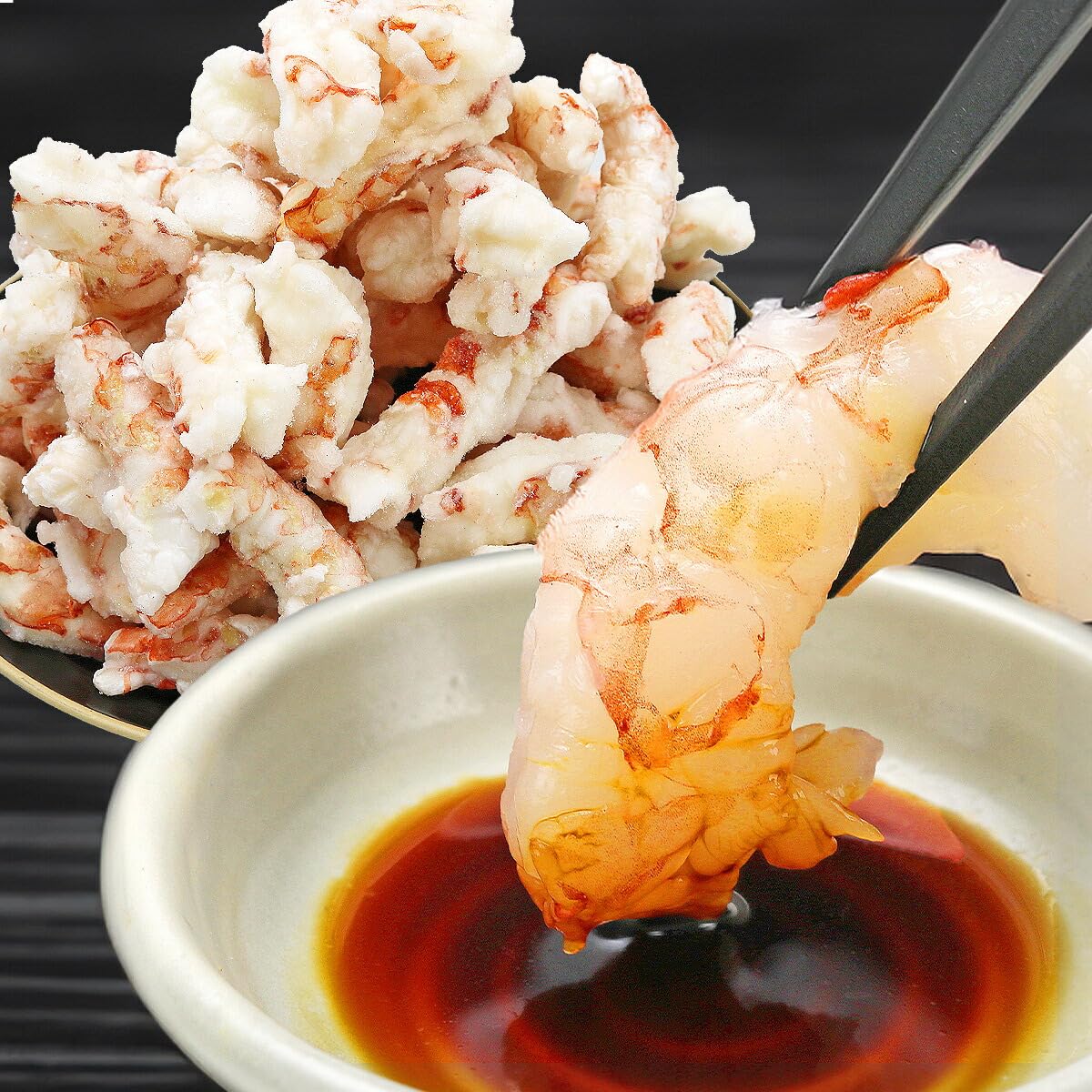 食の達人 アルゼンチン アカエビ むき身 総重量1kg エビ 海老 生食可