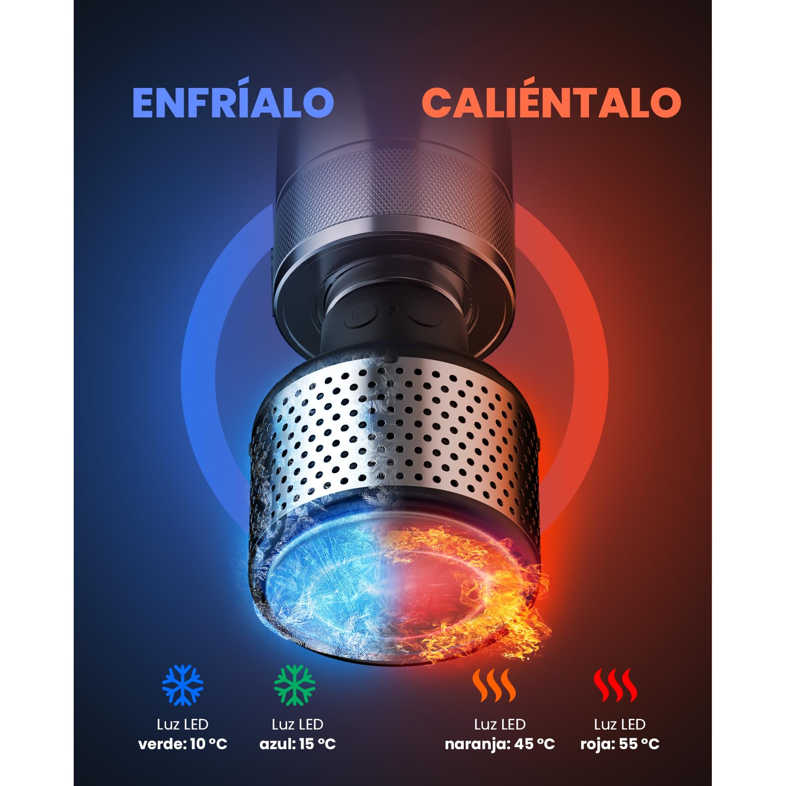 BOB AND BRAD A7 Pro Mini Pistola de Masaje con Cabezal de Frío y Calor, Masajeador de Percusión Profesional para Tejido Profundo, Amplitud de 11mm, Portátil para Hombros, Piernas, Regalo de Bienestar