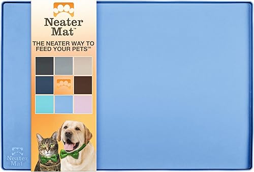 Miniatura 82 de Neater Pet Brands Neater Mat - Tapetes para mascotas para comida y agua, tapete de silicona impermeable, bandeja de alimentación, tapete de comida