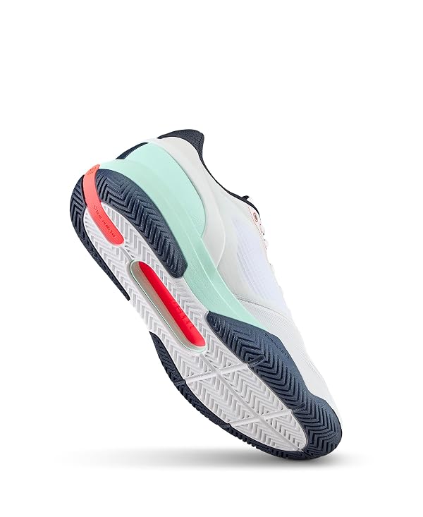 WILSON Rush Pro 5 Men's Tennis Shoe - White/Bay/Fiery Coral, Size 13 by WILSON - Image 5