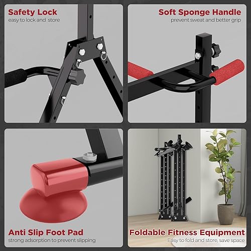 Miniatura 2 de Barra de dominadas de torre eléctrica para gimnasio en casa, barra de dominadas multifuncional, estación de barra de inmersión, estación de