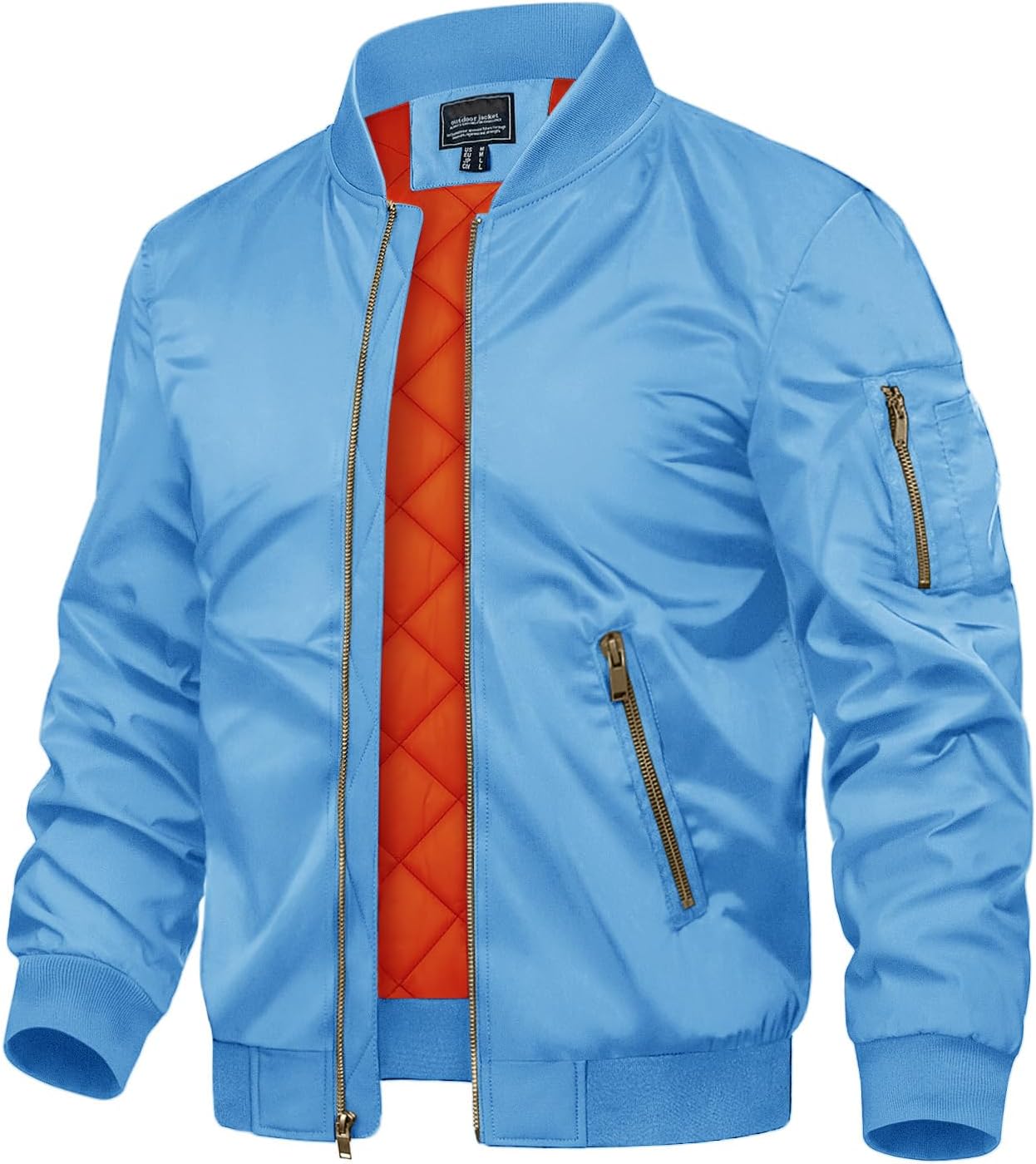 Men's Jackets-Bomber Jacket Fall Winter Warm Windbreaker Full Zip Casual Padded Coats
