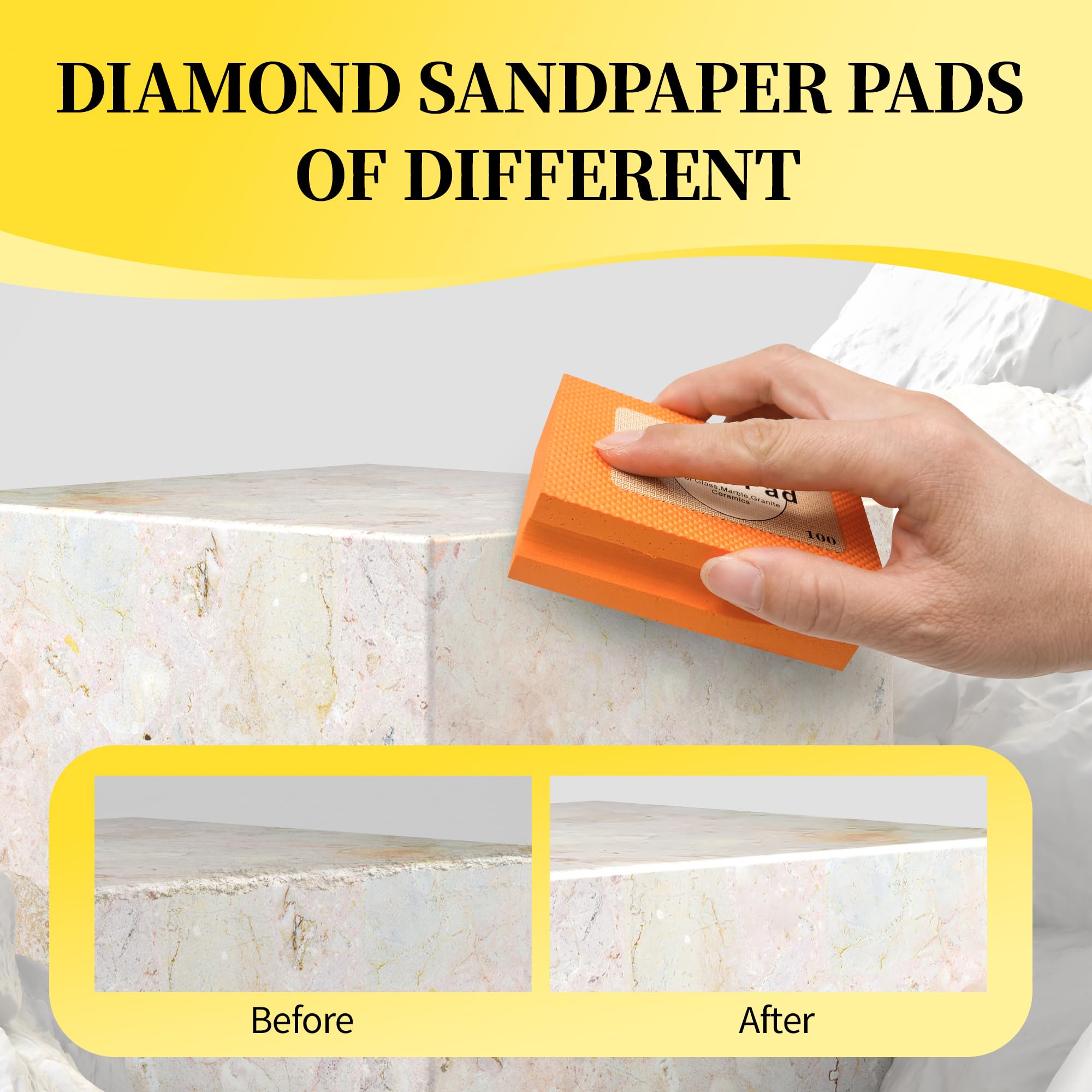 Diamond Polishing Pads - 4PCS for Glass, Stone & Metal -8