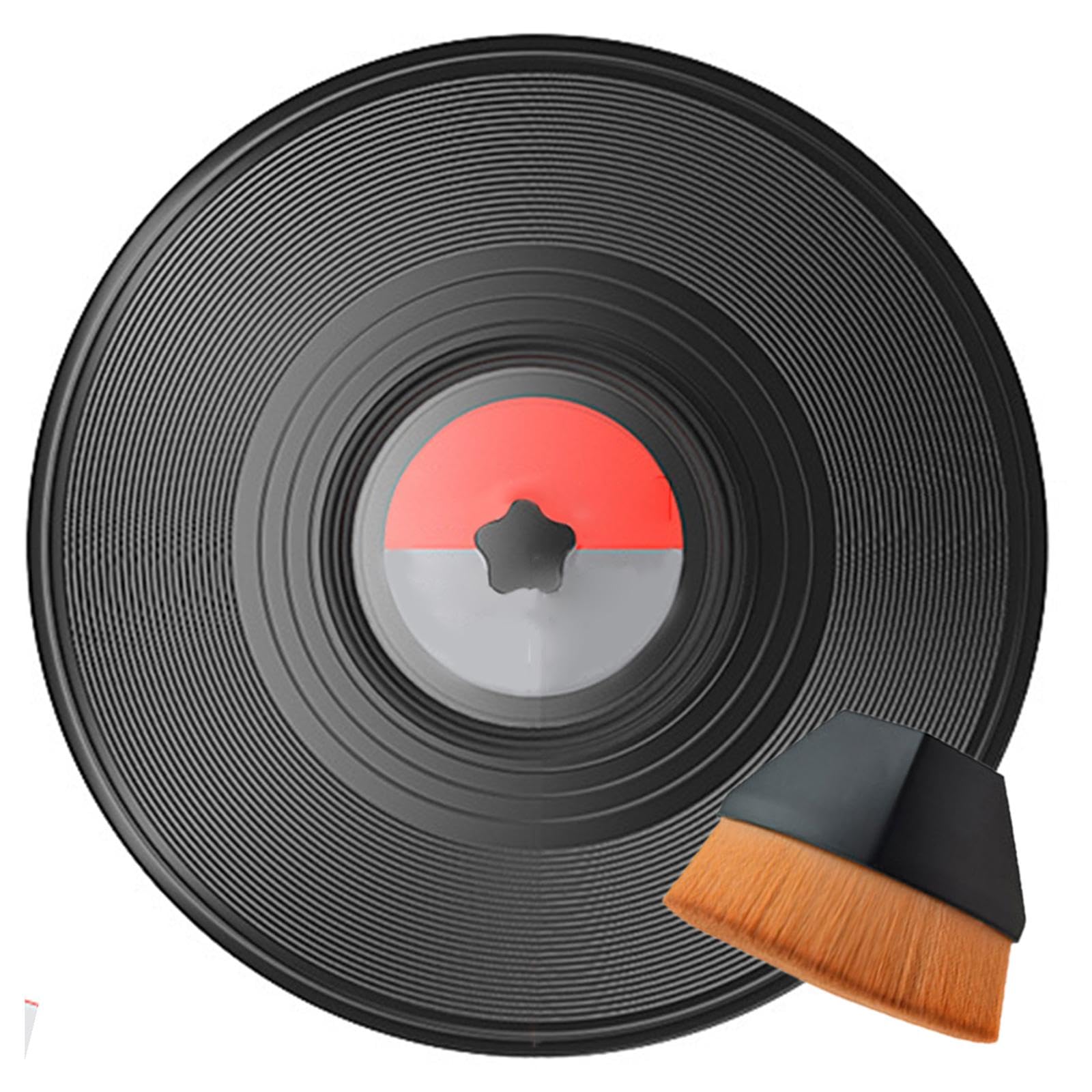 Protège-étiquettes pour Disques Vinyles, Brosse pour Disques Vinyles, Noir