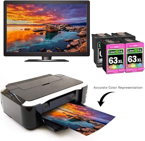 Miniatura 4 de Limeink Cartucho de tinta remanufacturado de repuesto para HP Ink 63 para HP 63xl Cartucho de tinta Combo Pack 63 cartuchos Impresoras para