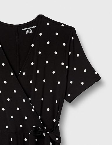 Vista 7 de Tienda Essentials - Vestido de manga corta para mujer, estilo cruzado falso