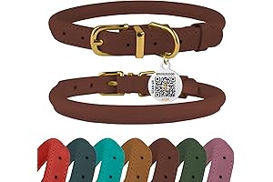 BRONZEDOG Rolled Leather Dog Collar