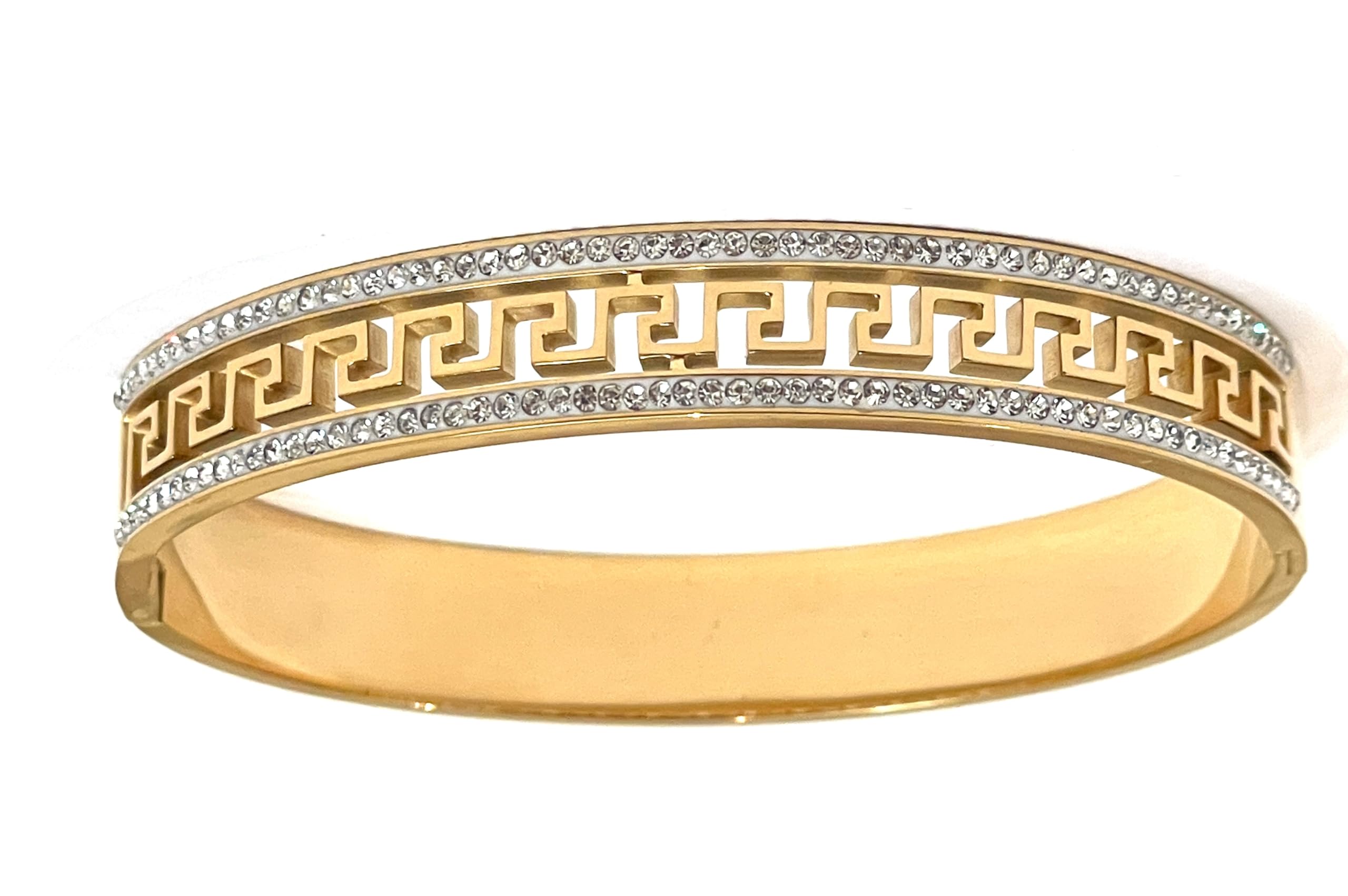 pierre lorrenPierre Lorren 18kt Greek Key Bracelet Meander Jewelry YELLOW GOLD Vermeil DIAMOND Ancient Greek Infinity Bracelet for women HANDMADE Love Bangle Meandros Labyrinth Celtic Minimalist Bracelet for Her