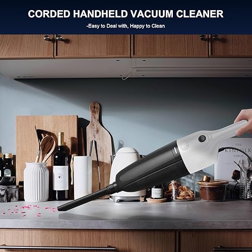 Miniatura 4 de Aspiradora de barra, aspiradora ligera 2 en 1 con cable con potente succión, filtro HEPA lavable, de mano y vertical para pelo de mascotas,