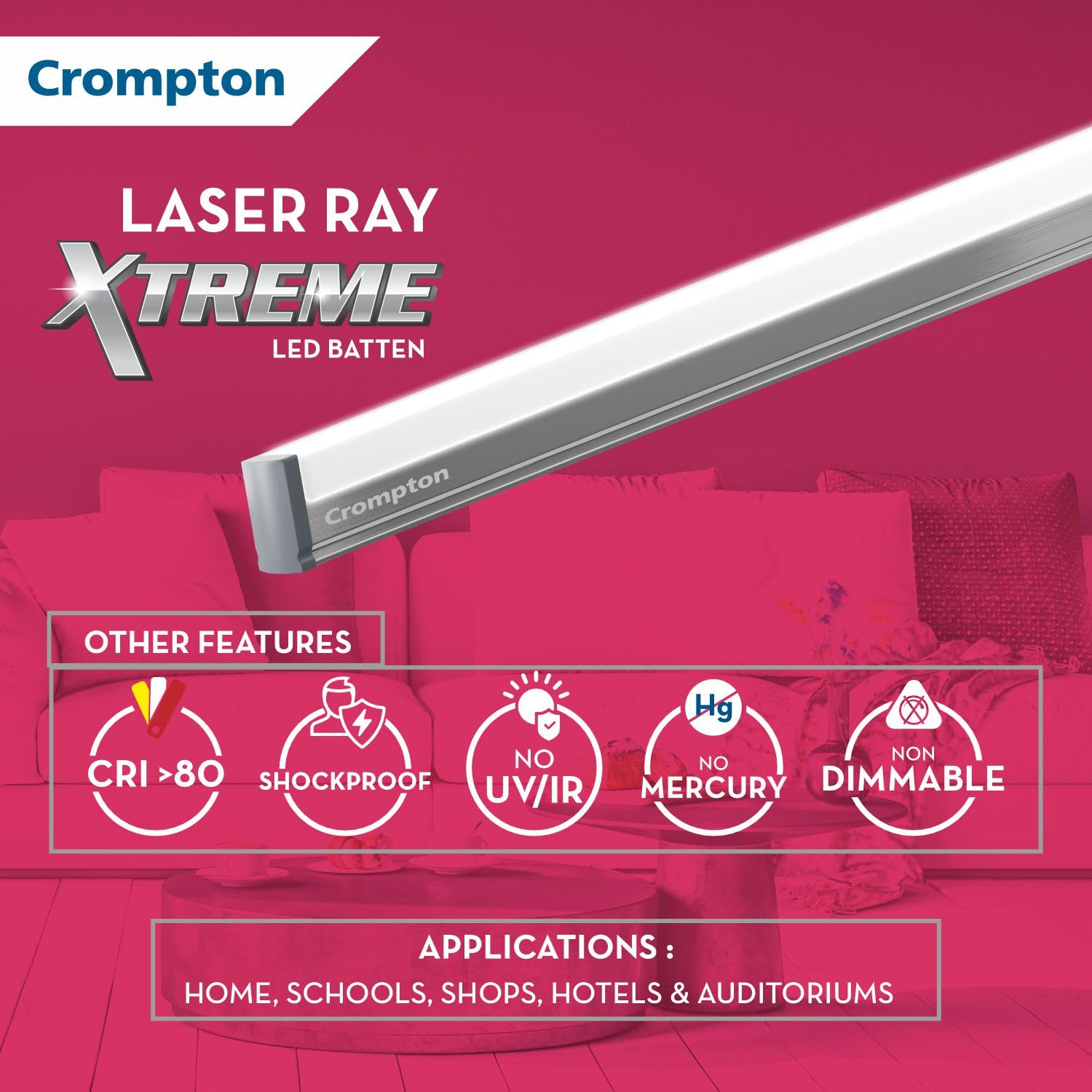 Crompton Laser Ray Xtreme LED Tubelight - Energy Efficient -3 Crompton Laser Ray Xtreme LED Tubelight - Energy Efficient -3