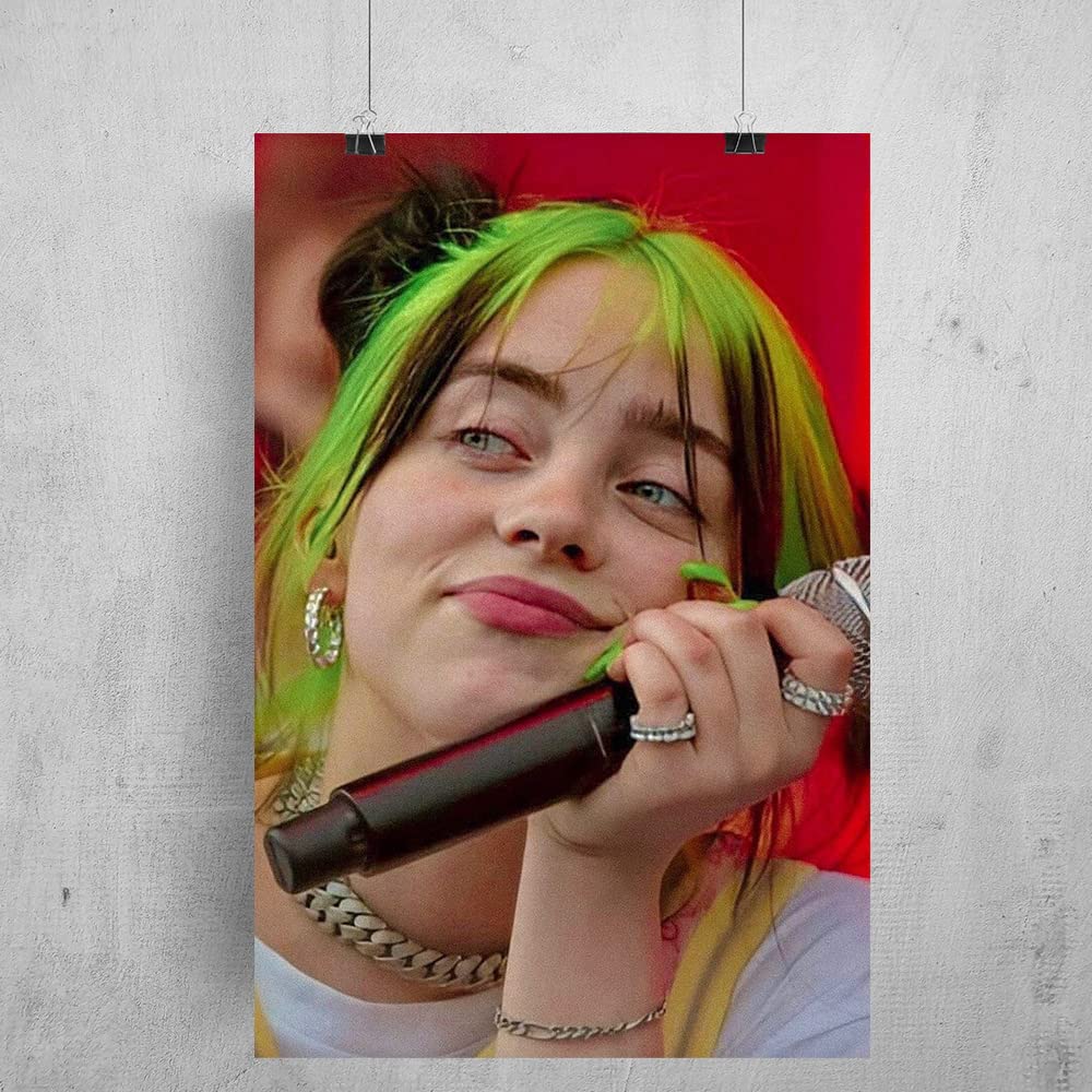 RedCloud Billie Eilish Cute wall poster room with tapping splash proof