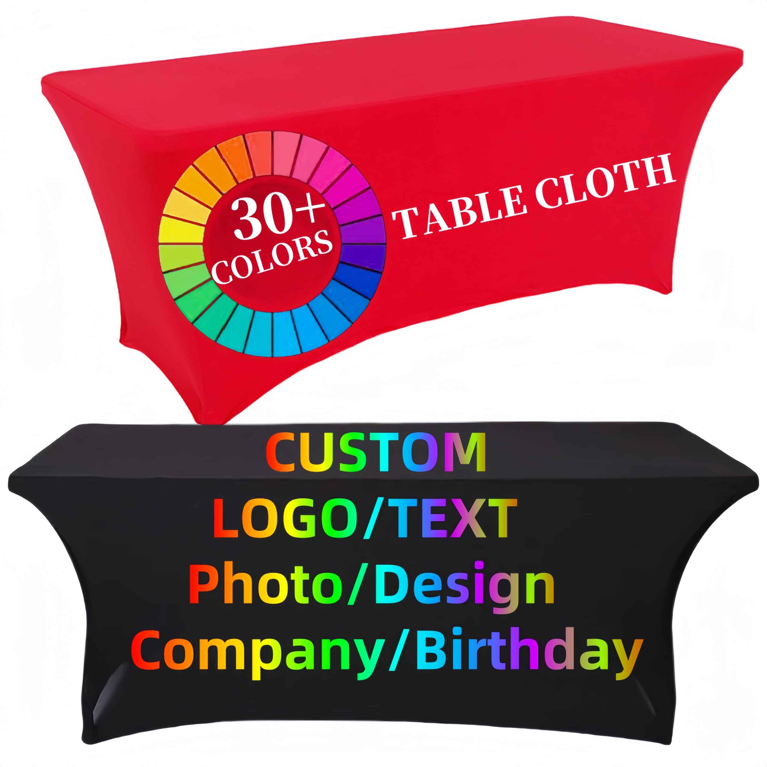 Chemin de table personnalisé et nappe événementielle pour stand de marque d'entreprise
