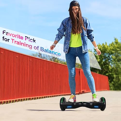 Miniatura 7 de FLYING-ANT Hoverboard, aeropatinetas autoequilibrantes de 6.5 pulgadas con Bluetooth y luces LED intermitentes, hover board para niños y adolescentes