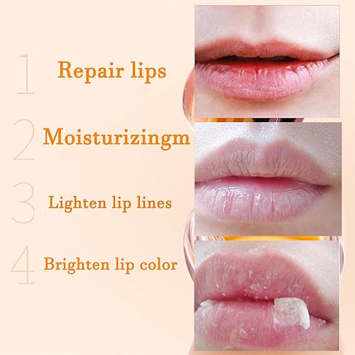 Miniatura 7 de 2 unidades de bálsamo labial de fresa, máscara de labios para dormir, exfoliante hidratante que evita las líneas de los labios diluidas secas y