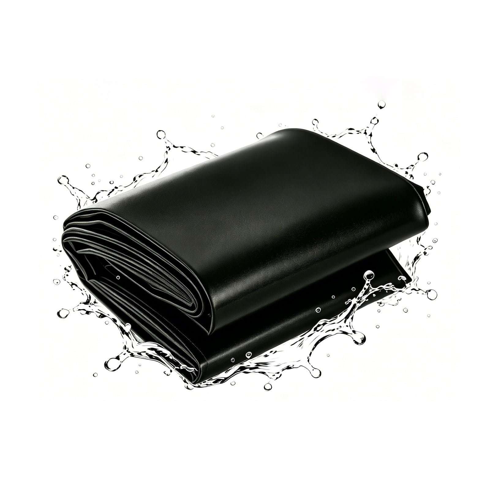 Bâche liner pour bassin contre les fuites membrane HDPE noire étanche 5x8m