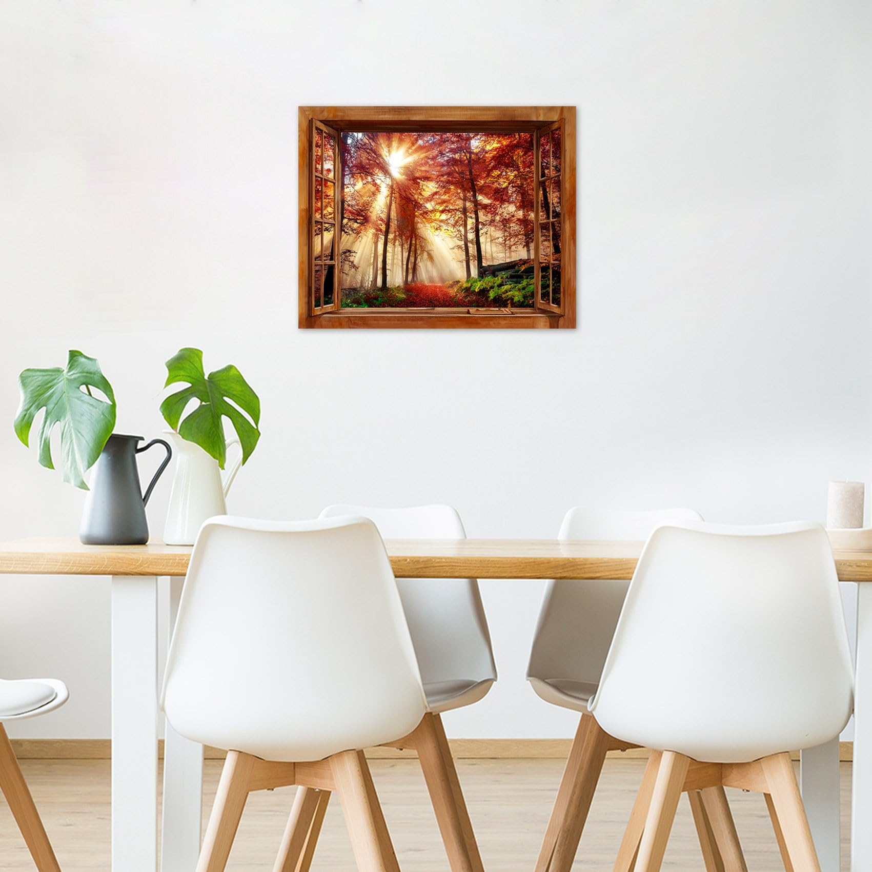 Amazon.com: MEUNEAR Fall Forest Canvas Wall Art Autumn Sun Shines