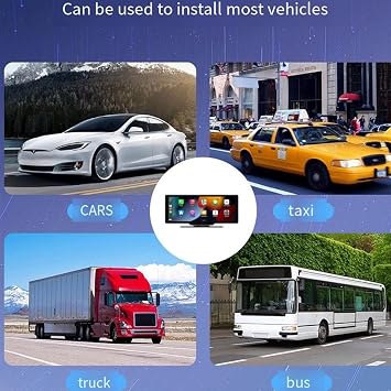 Flexscreen Pro Carplay, Driveview Flexscreen Pro 2025 Model, Wireless Portable Carplay Screen for Car,10.26 HD Flex Screen Pro 4k Dash Cam (With 64G memory card)