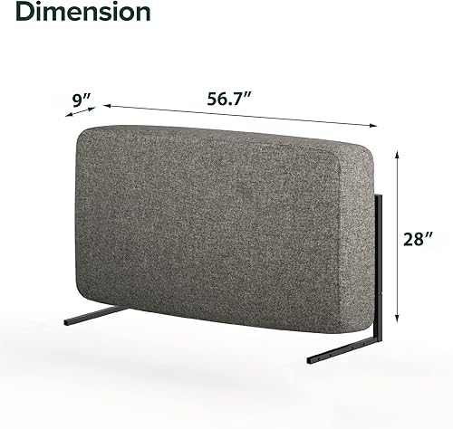 Miniatura 10 de Zinus Parker - Cama de plataforma con patas cónicas, soporte de listones de madera, no necesita somier, fácil montaje, tamaño King