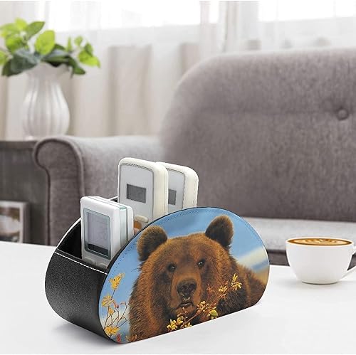 Miniatura 4 de Soporte de control remoto de oso marrón, organizador de escritorio para control remoto de TV, suministros de oficina