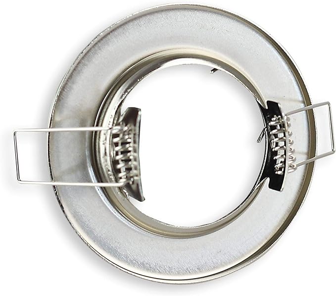 Trano Inbouwspotframe rond - zilver plat - montageframe voor GU10 MR16 lampen - Ø 60mm boorgat inbouw - spot inbouw photo 2
