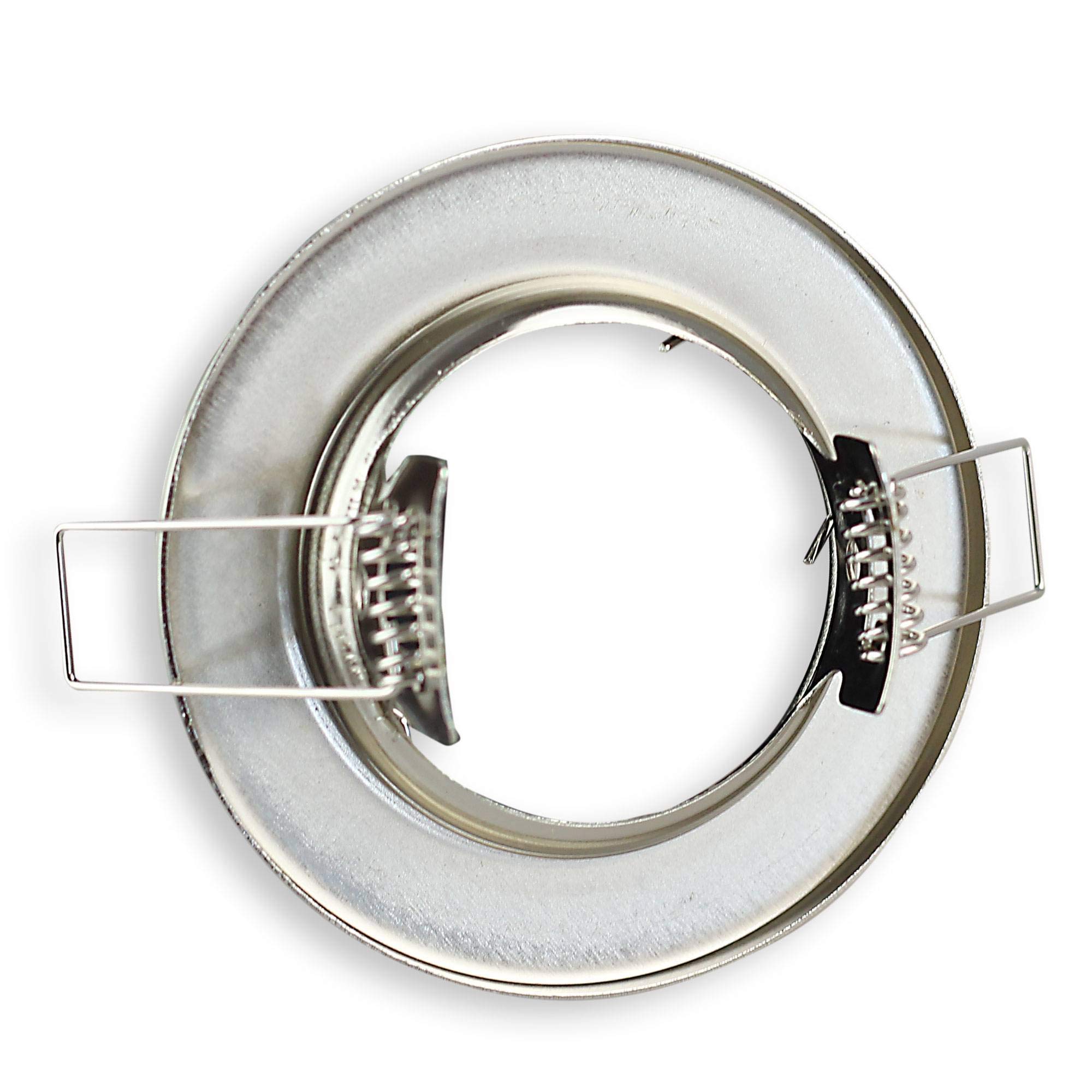 Telaio per faretti da incasso cromo rotondo superpiatto - telaio di montaggio per lampadine GU10 MR16 - foro di montaggio 60mm - lampada da incasso per faretti