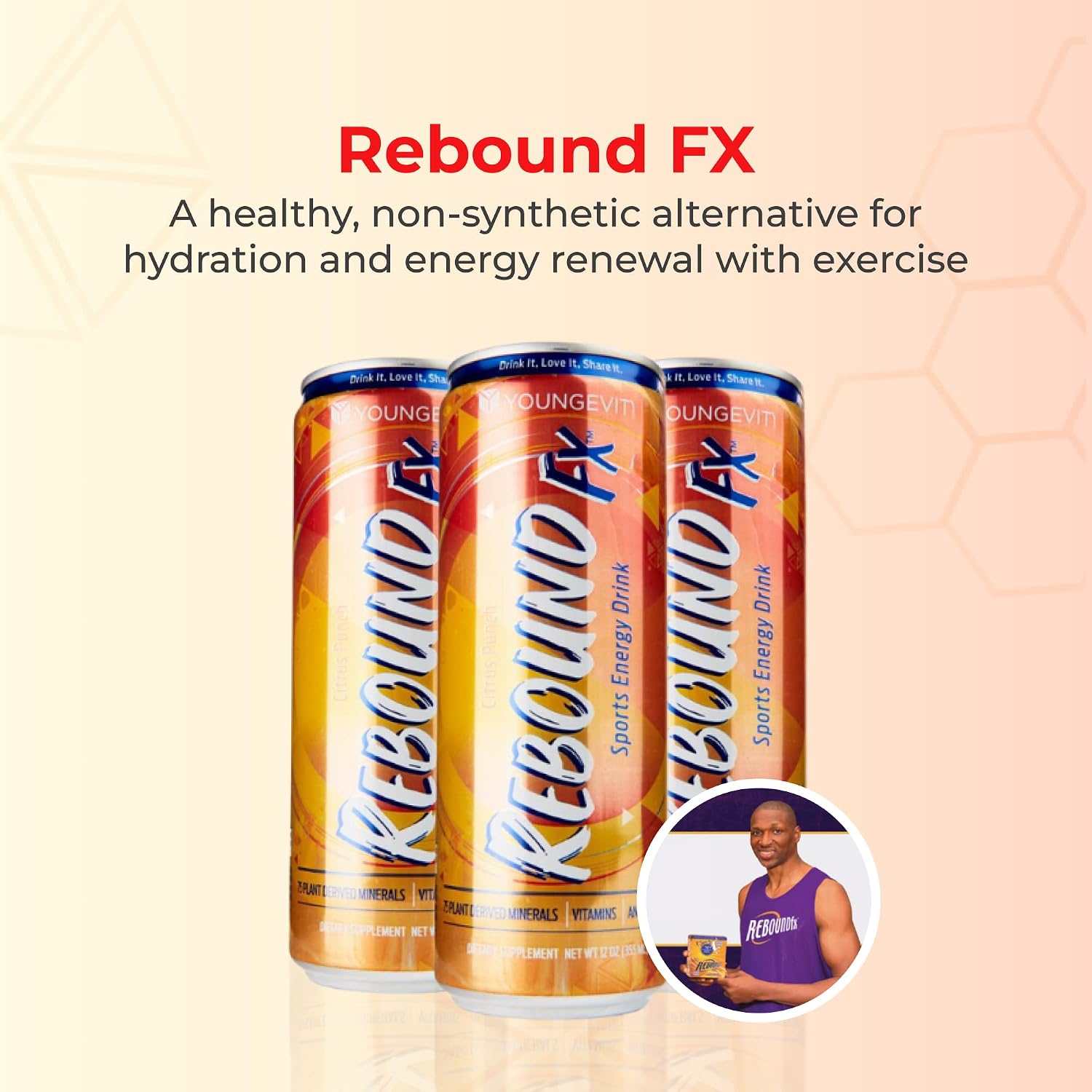 Youngevity Rebound FX™ Citrus Punch Sports Energy Drink - 1 Case (12-12 oz cans)