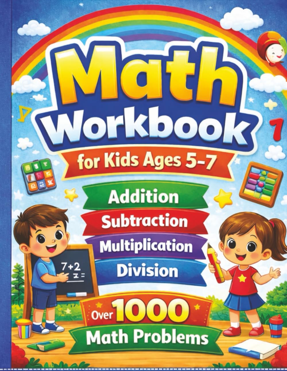 Math Workbook for Kids Ages 5–7: Addition, Subtraction, Multiplication and Division | Over 1000 Math Problems