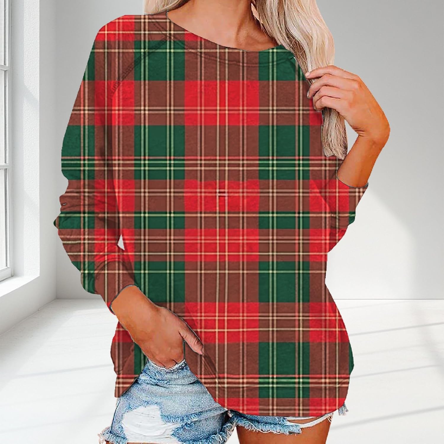 Womens Tops Long Sleeve Floral Print Sweatshirts Trendy Casual Crewneck Pullover 2025 Fall Comfy Shirts - Image 2