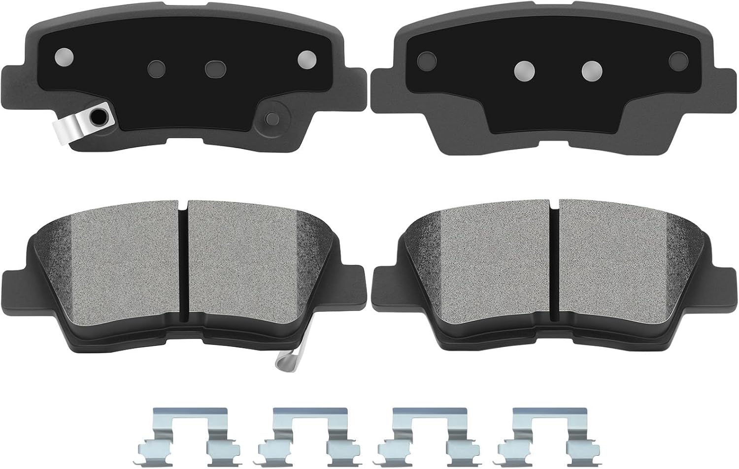 AUTOMUTO 4PCS Rear Ceramic Disc Brake Pads Set D1313 For Hyundai Azera 2009-2011,For Hyundai Elantra 2010,For Hyundai Sonata 2008-2010,For Kia Amanti 2007-2009,For Kia Soul 2010-2013