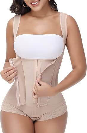 Ann Michell Women's Post-Surgery Compression Shapewear - Powernet Girdle With Hooks & Crotch Zipper - View #6