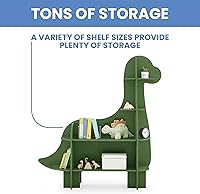 Vista 6 de Delta Children Dinosaur Bookcase - Greenguard Gold Certified, Fern Green