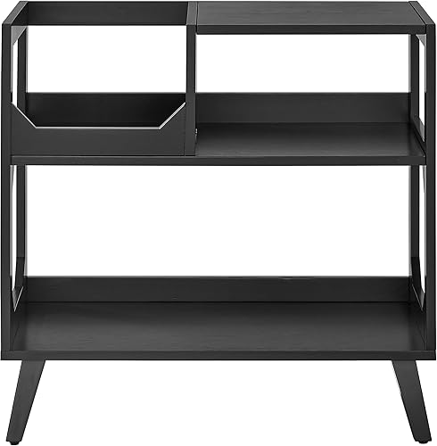 Miniatura 2 de Crosley Furniture Asheville Mid-Century Modern Media Console - Soporte para tocadiscos, almacenamiento para discos de vinilo, tamaño mediano, color