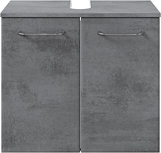 Pelipal Waschbeckenunterschrank Quickset 945 in Oxid Dunkelgrau, 60 cm breit | Waschbeckenschrank ohne Waschbecken mit 2 Türen