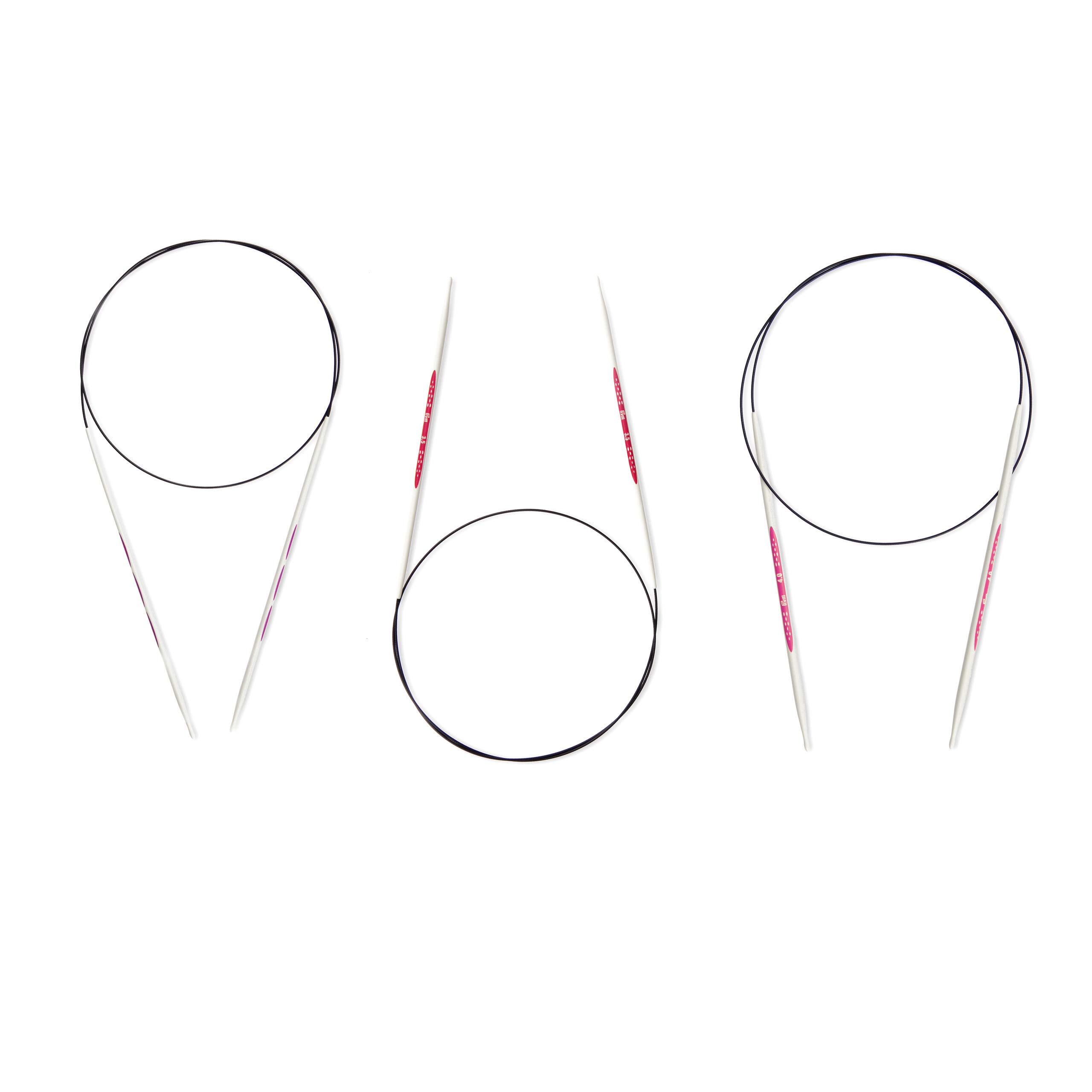 Prym - Prym ergonomics (80 cm, 3,00-4,00 mm) set di ago circolare - 1 set