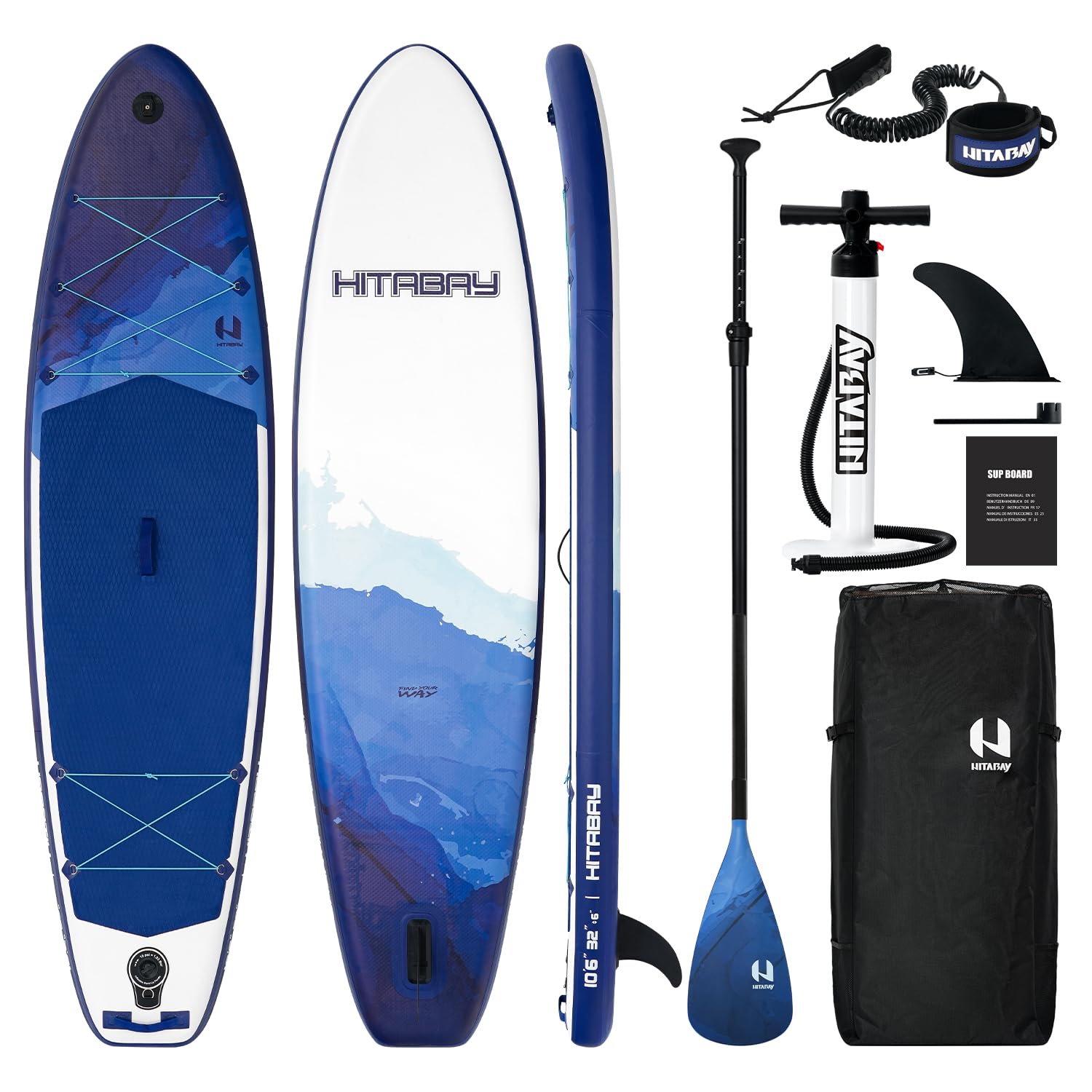 Stand Up Paddle Board Gonflable Adulte avec Accessoires Complet Sup Table 10'6" 320x81x15cm Max.150 kg