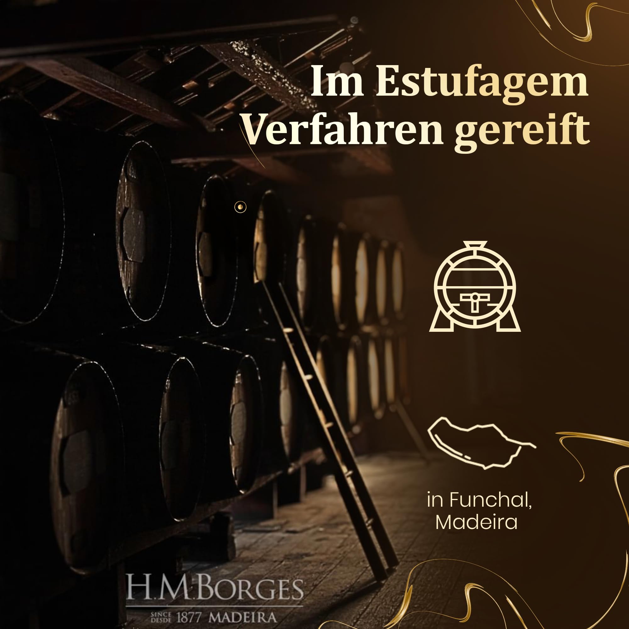 HM Borges, Madeira Wein, 3 Years, medium sweet, 0,75l