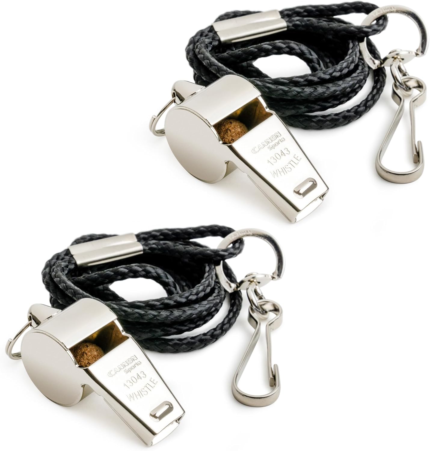 キャノンスポーツメタルホイッスル、ストラップ付き、124dbサウンド